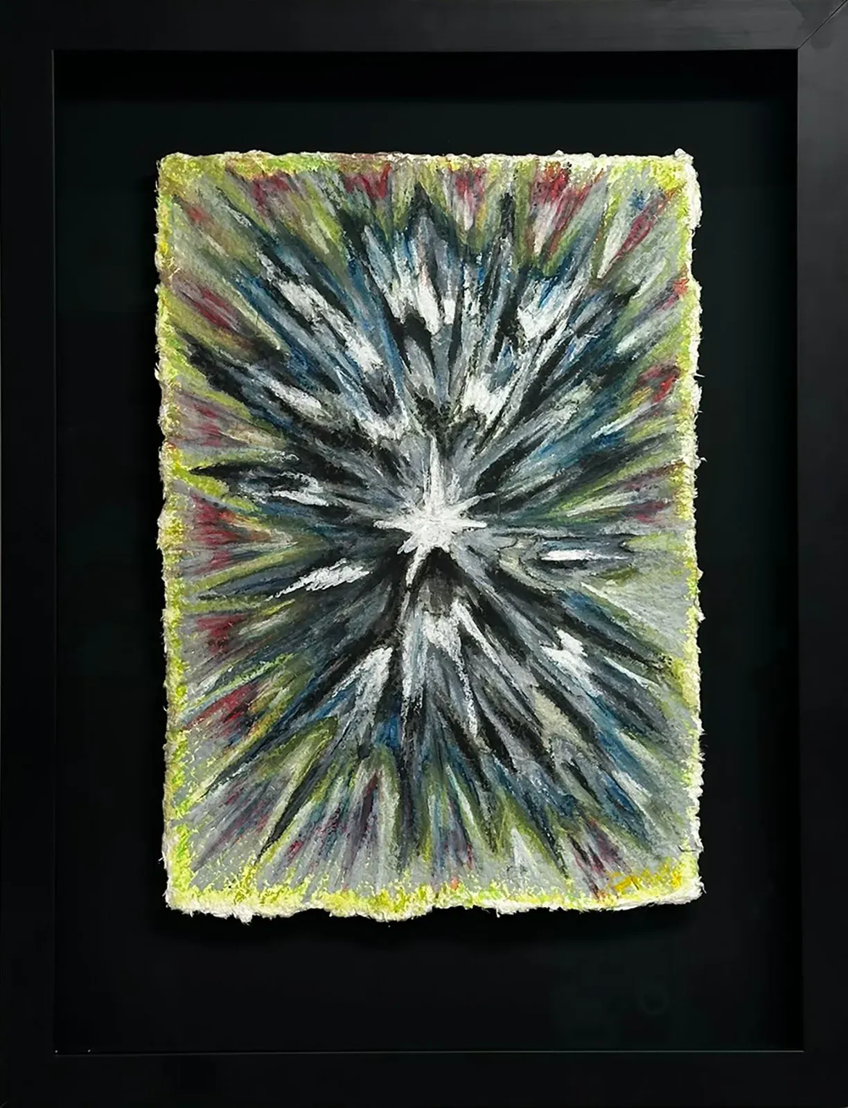 Gabriel, Mixed media on paper, 2025