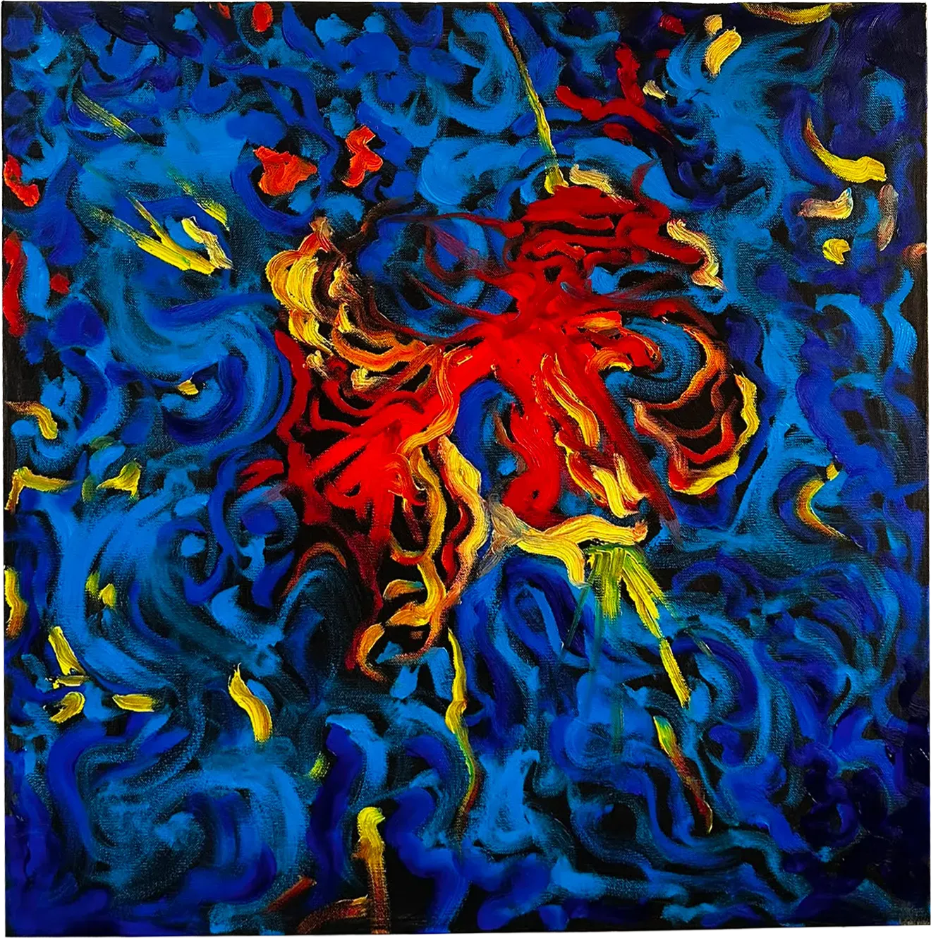 THE POOL DAVID LYNCH TALKED ABOUT, Oil on canvas, null