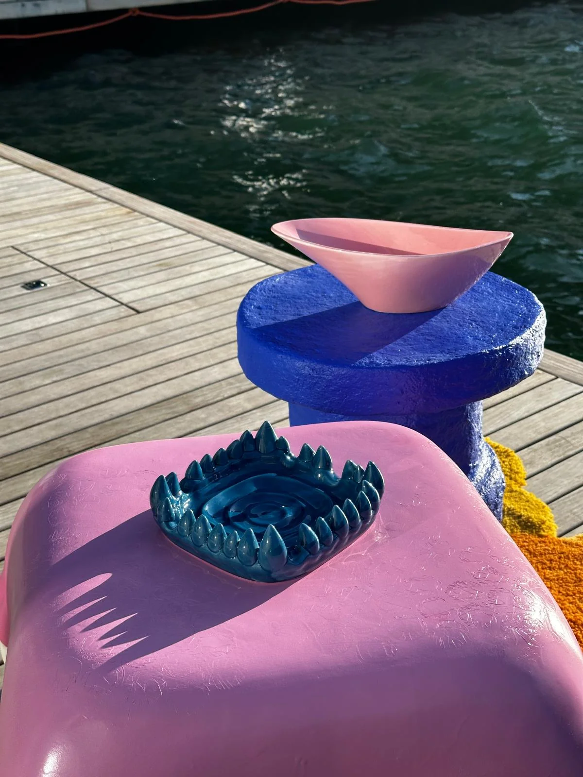 Hungry chair & tray, By the water