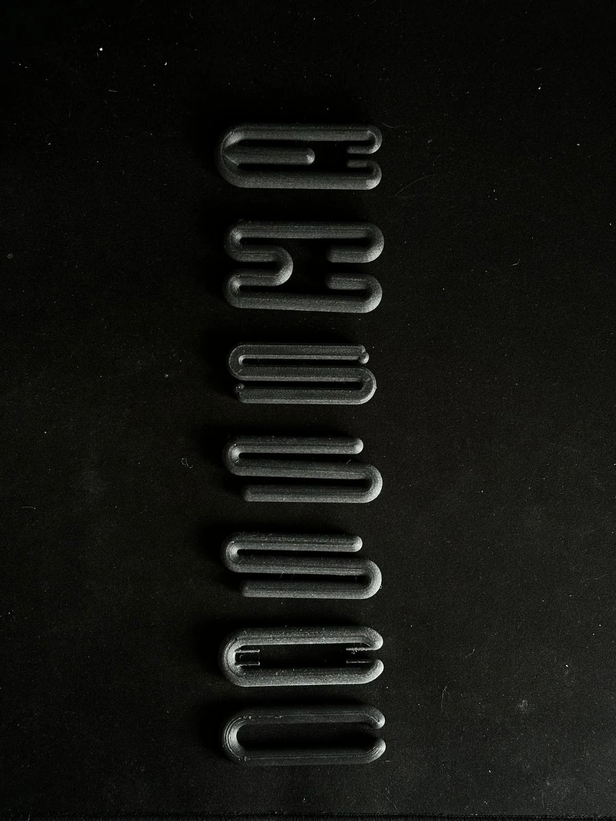 Hook studies, 3D printed