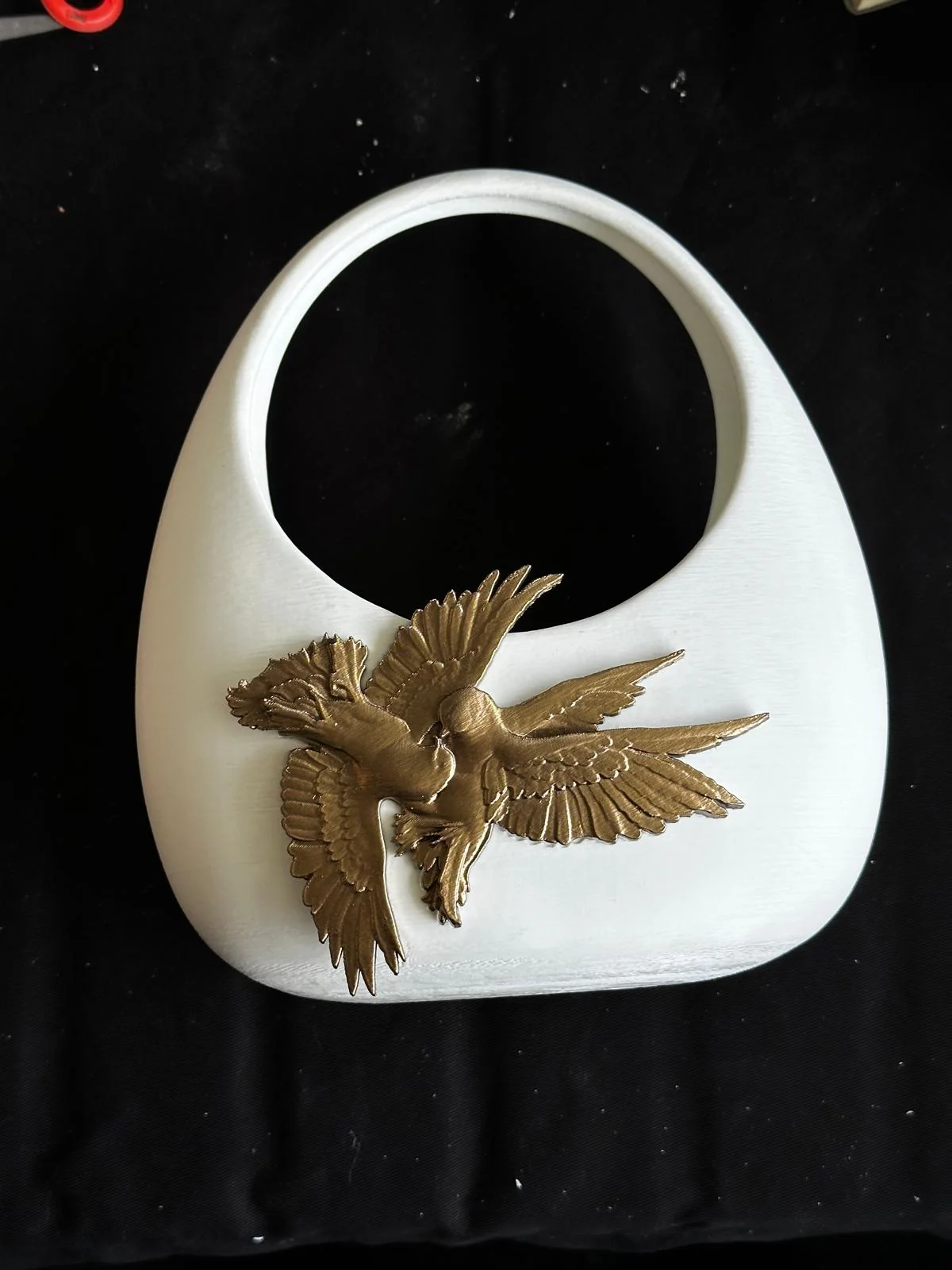 Turtledoves bag, Gold relief