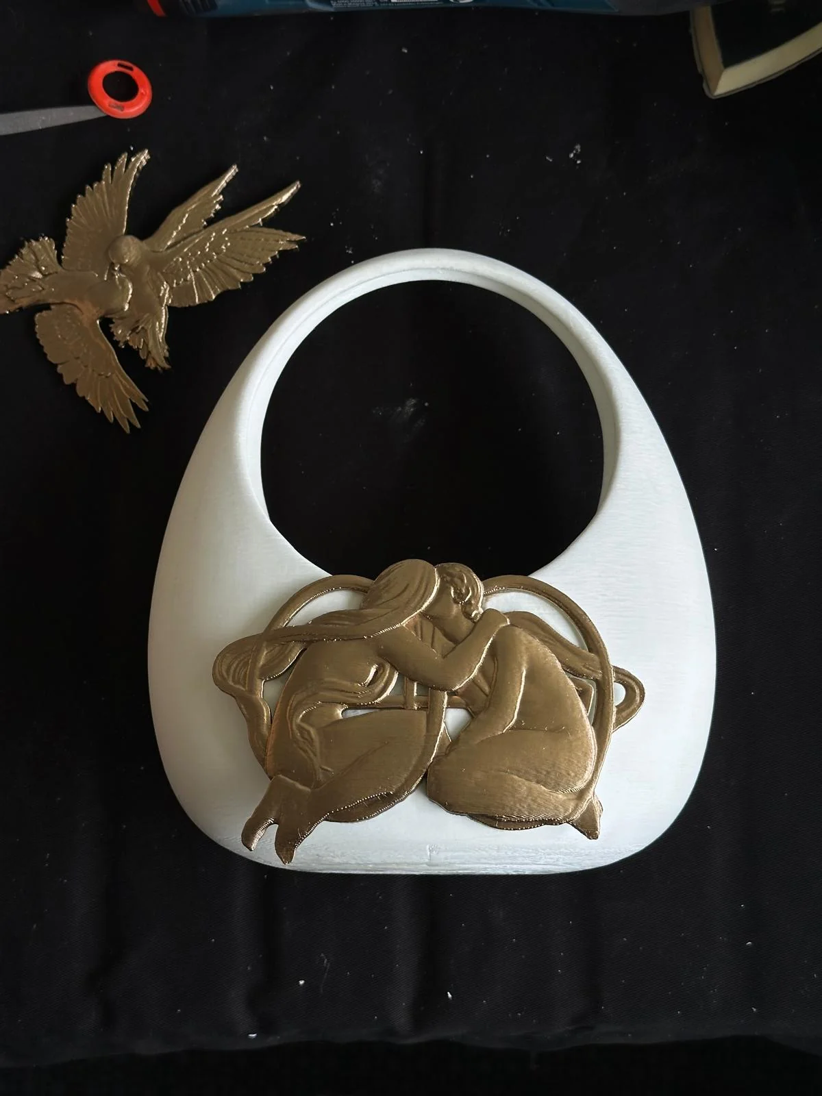 Lovers bag, Prototype, gold relief