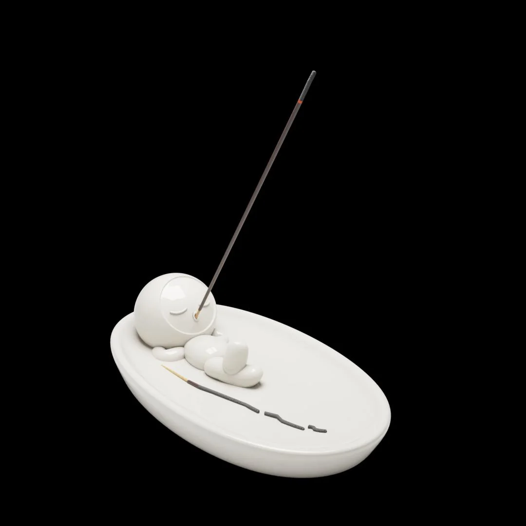 Incense holder, Glazed ceramic